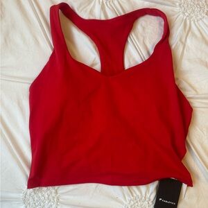 Brand New/Never Worn - Fabletics Women's Red Racerback Crop Top